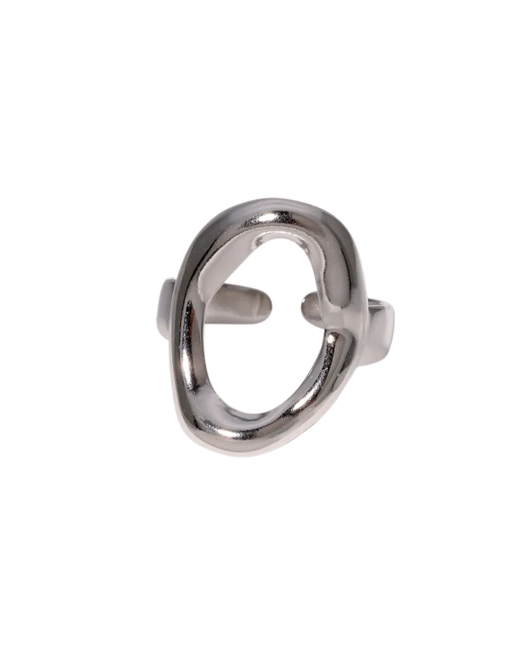 Silver Geometric open ring
