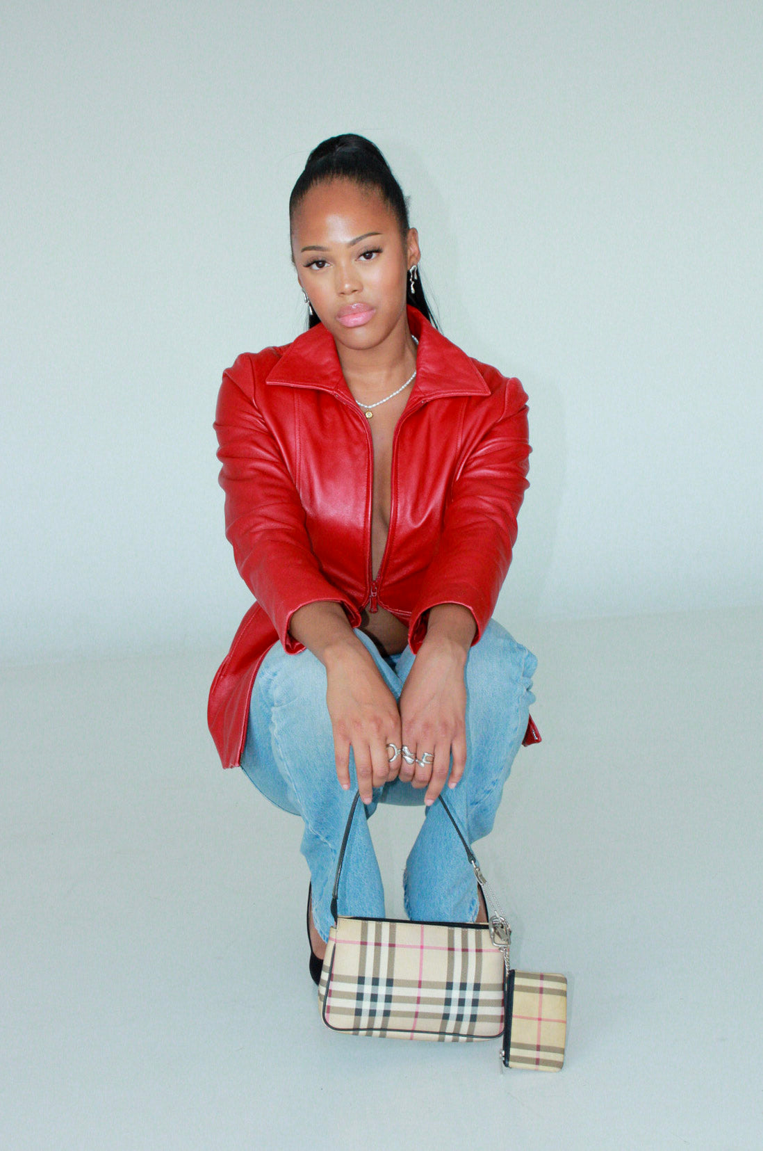 Y2K Red Leather jacket