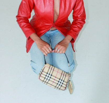 Y2K Red Leather jacket