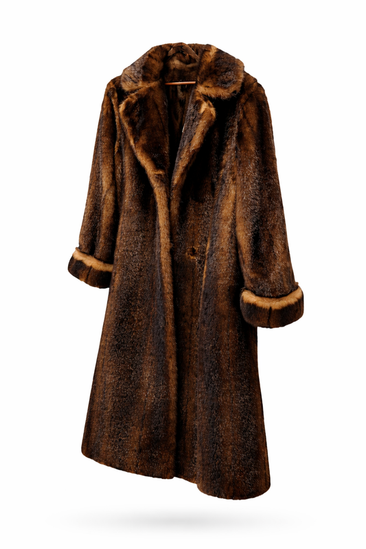 Vintage brown Faux Fur coat