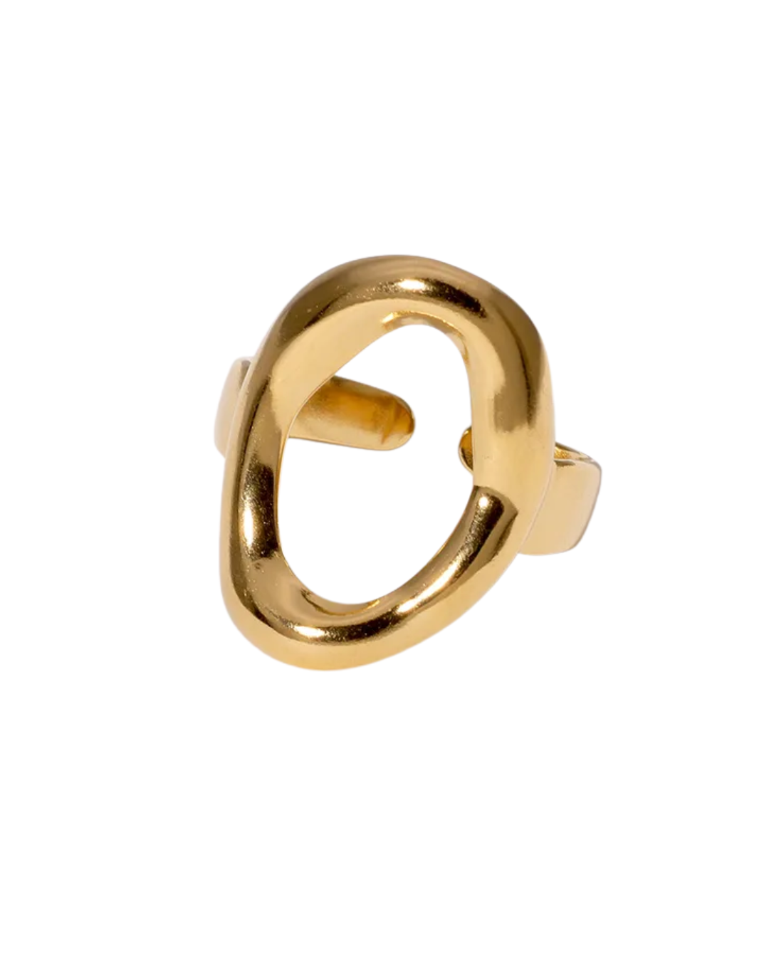 Gold  Geometric open ring
