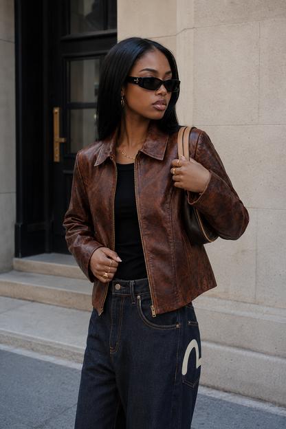 Vintage Genuine Leather Jacket