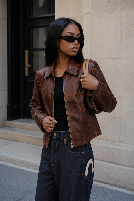 Vintage Genuine Leather Jacket