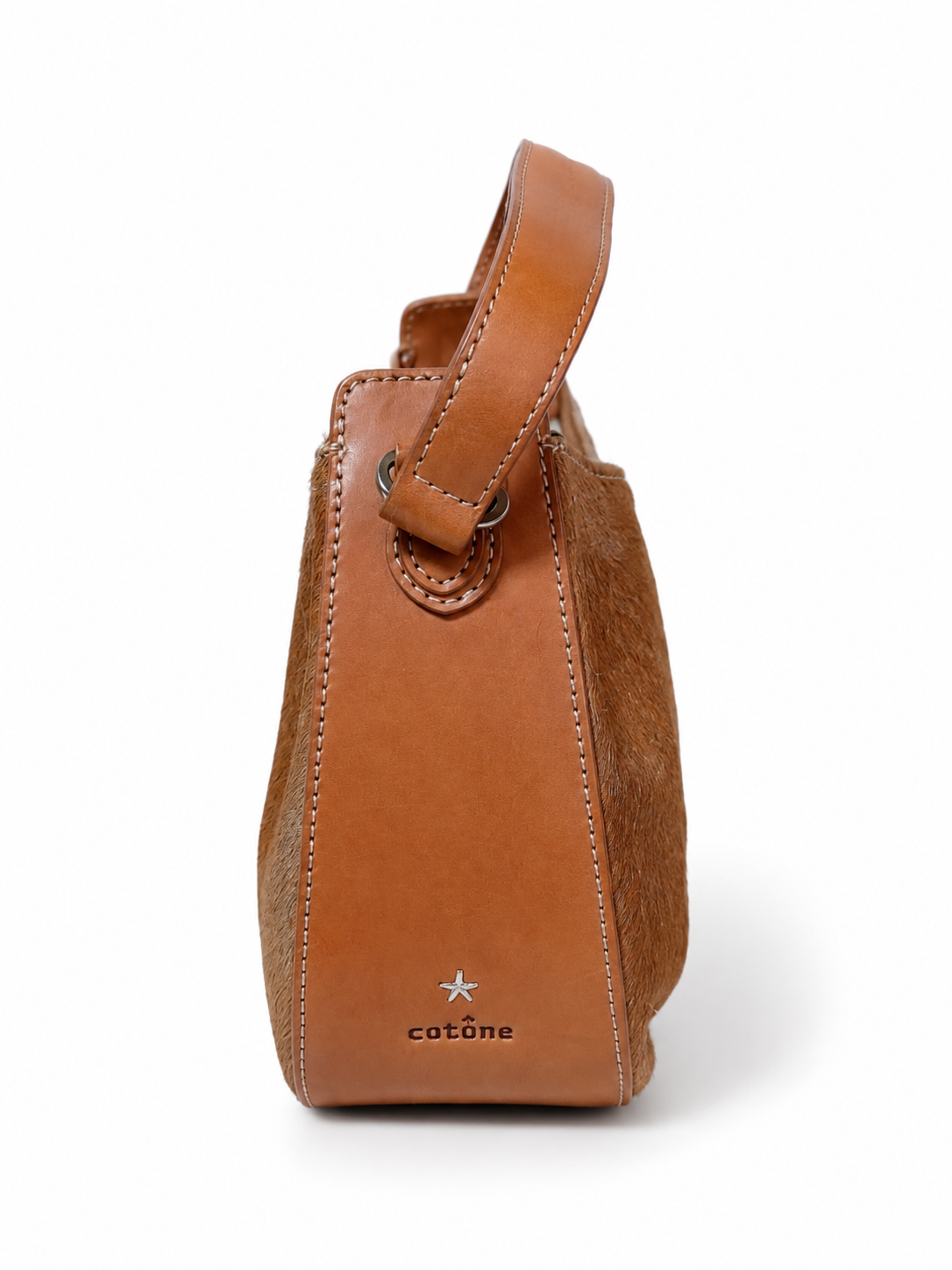 Cotone Calf Hair Leather Handbag