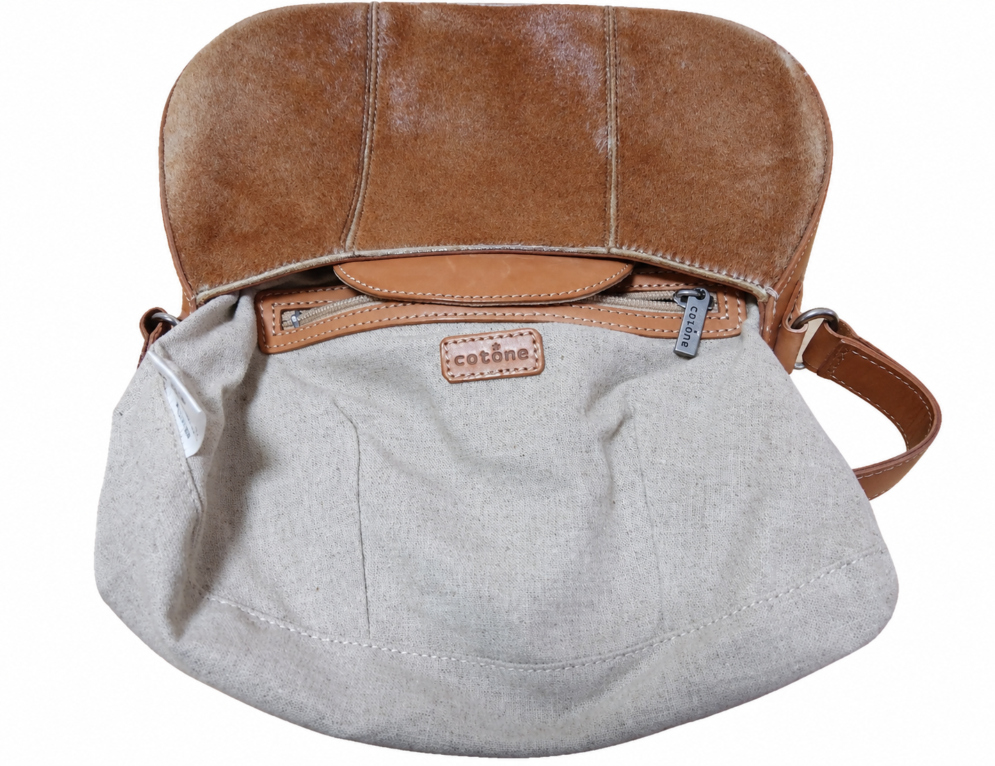 Cotone Calf Hair Leather Handbag