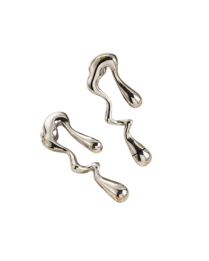 Silver Lava earrings