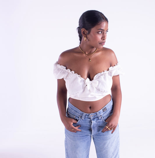 Off the shoulder crop top