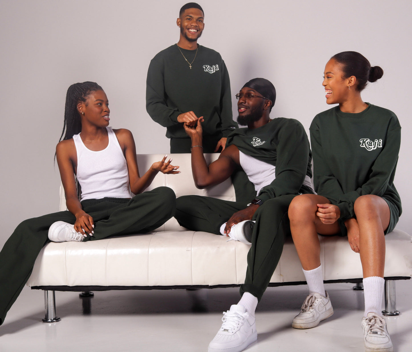 Kaji forest green crewneck